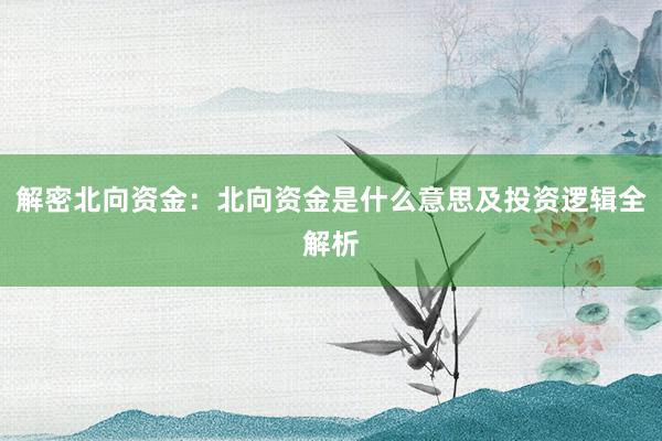 解密北向资金：北向资金是什么意思及投资逻辑全解析