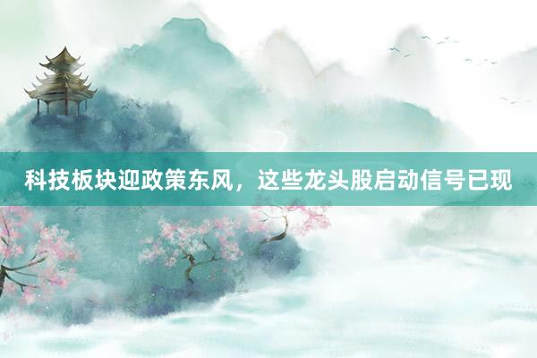 科技板块迎政策东风，这些龙头股启动信号已现